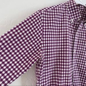 J Crew Men’s Purple Checkered Long Sleeve Button Down Shirt Size Small